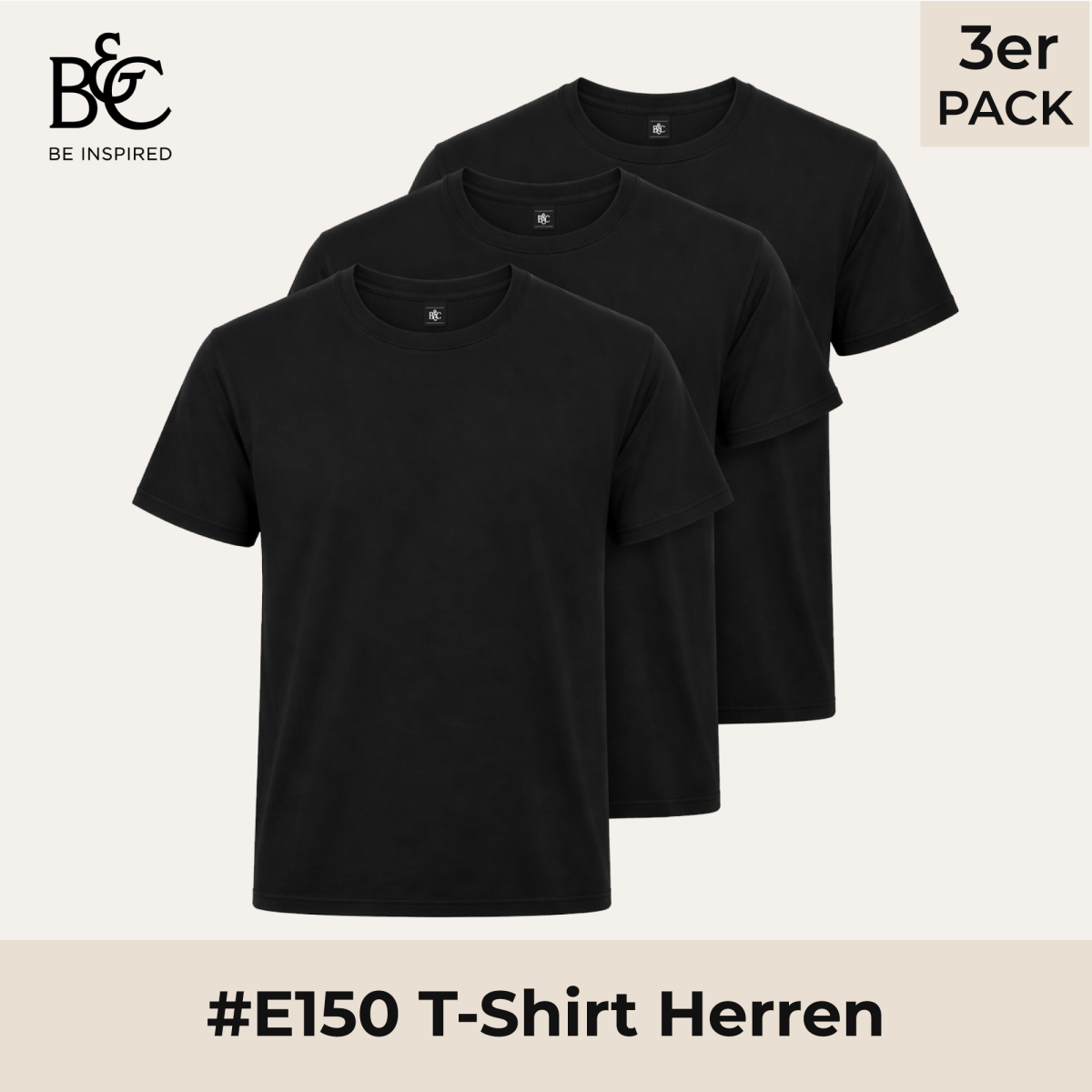 3er Pack #E150 T-Shirt Herren