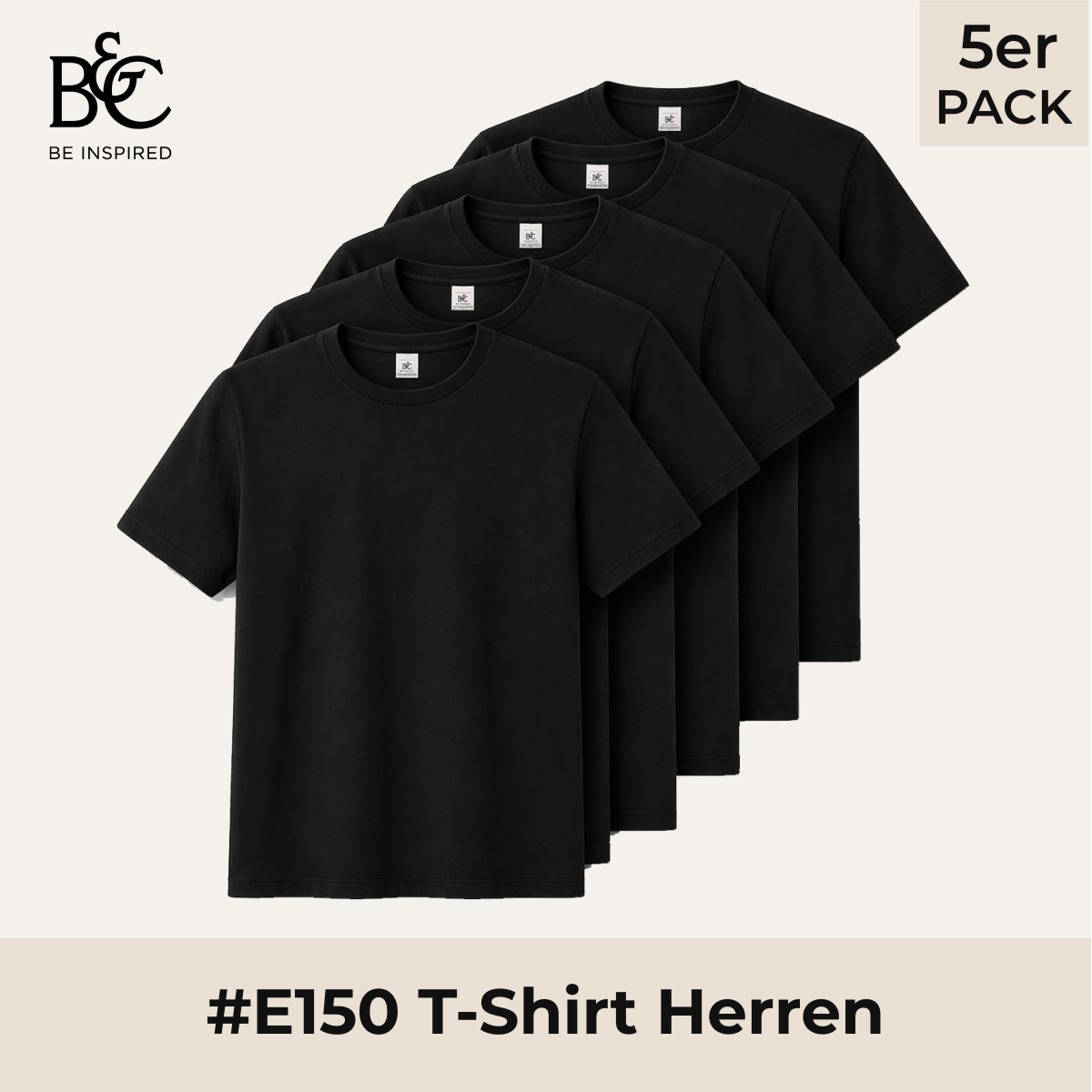 5er Pack #E150 T-Shirt Herren